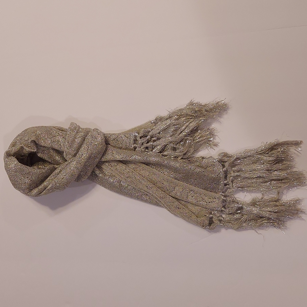 W16"xL63" Silver Scarf